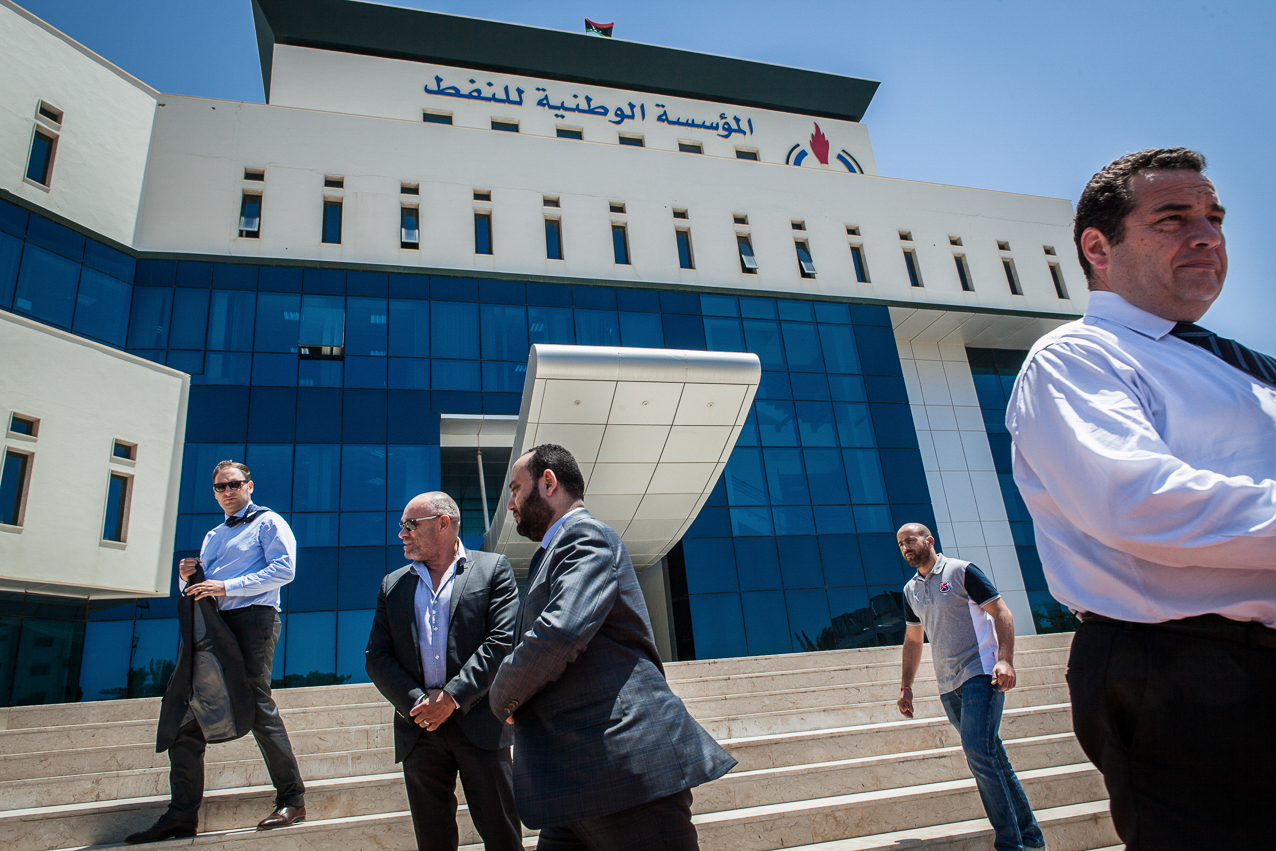 Tripoli, le 5 Juillet 2015. Jean Frédéric Poisson, député PCD (parti chrétien démocrate), se rend en Libye, invité par le gouvernement de Fajr Libya (aube de la Libye), basé à Tripoli et non reconnu par la communauté internationale. Il est reçu par le ministre du pétrole, MR. Mashallah Said. 